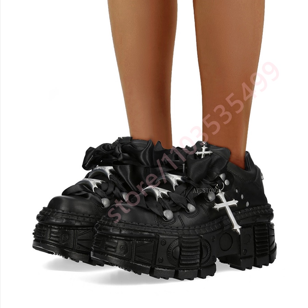 Grube Punkowe Metalowe Botki z – Street Fashion Y2K recenzja i cena